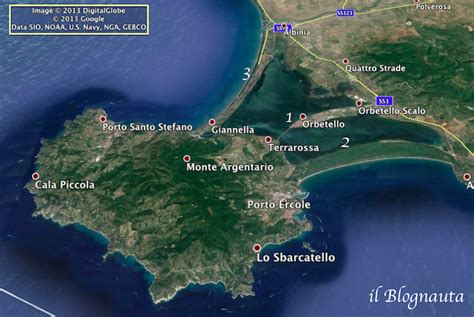 Mappa di Orbetello: Vie, Strade e Piazze .